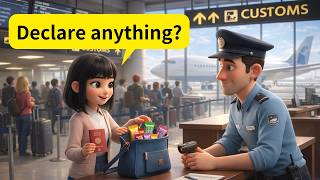 ✈️ Airport English: Immigration, Baggage & Customs - Slow and Easy English For Beginners