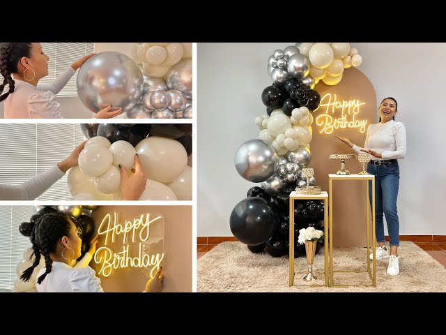 Vídeo relacionado con Globos de 5 pulgadas, paquete de 30 globos lisos blancos, naranjas y negros para arco de globos, decoraciones de fiesta, decoraciones de cumpleaños, decoraciones de boda