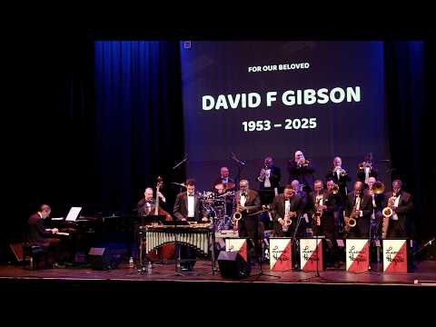 Members of the Lionel Hampton Big Band paying tribute to late drummer David F Gibson (10/14/26)