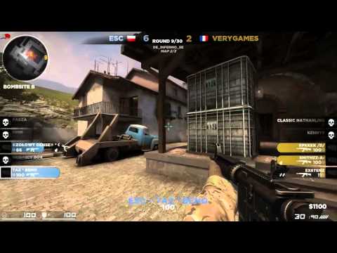 EH AMD Sapphire Invitational - ESC Gaming vs. VeryGames de_inferno_se Part 1/2