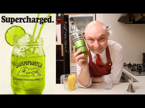 Swampwater, a Chartreuse drink dreamt up by a Florida madman.