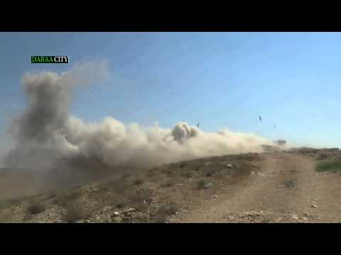 عملية تفجير المخفر رقم 36 بعد تحريره على ايدي لواء التوحيد ولواء درع أسود السنة