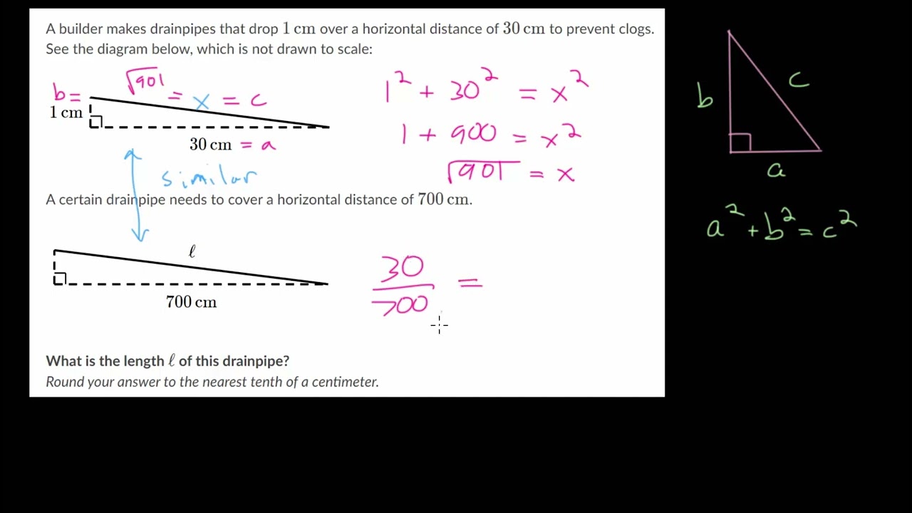 Pythagorean Theorem (Advanced Word Problems): Challenge Problem