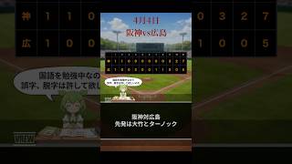 4月4日プロ野球試合結果　阪神対広島