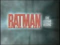 Batman The Animated Series The Legend Begins VHS DVD Trailer