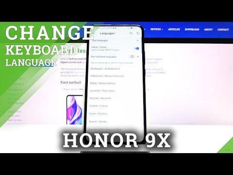 How to Add / Remove Keyboard Language on Honor 9X - Keyboard Settings