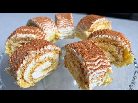 Coffee Mascarpone Swiss Roll