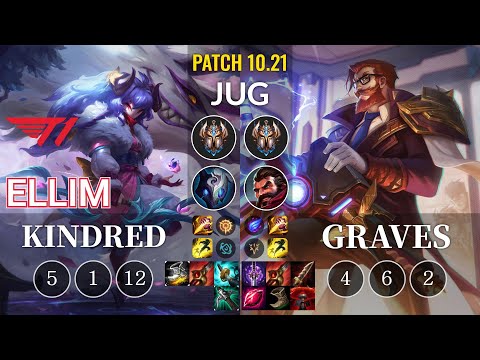 T1 Ellim Kindred vs Graves Jungle - KR Patch 10.21