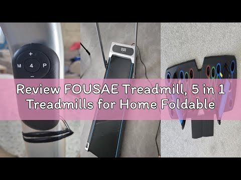 FOUSAE Treadmills for Home, App Compatible, 5 in 1 7.5MPH Foldable Treadmill with 10% Incline, 3.0HP Brushless Drive, 12 HIIT Programs, Full Screen LED Display, Remote Control, 400 LBS Weight Capacity video review thumbnail