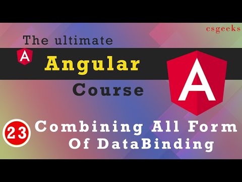Angular 9 Tutorial 23 Combining all Forms of Databinding