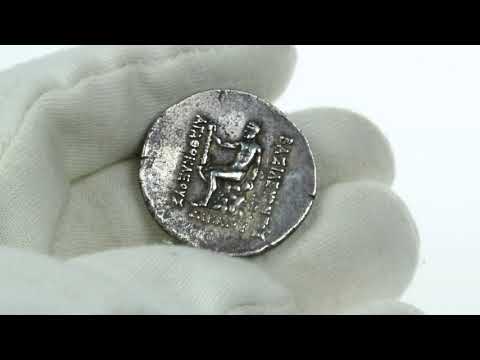 Indo-Greek Kingdom Bactria Tetradrachme - Agathokles (185-164 BC) - Rare!