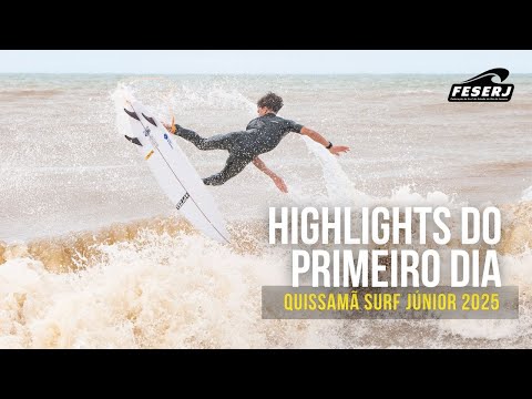 Highlights do primeiro dia - Quissamã Surf Júnior 2025 #Feserj #Quissama #BarraDoFurado #Surf #RJ