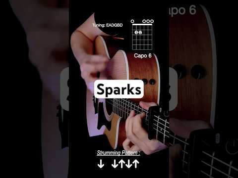 Sparks - Coldplay | Guitar tutorial #guitar #shorttutorial #guitarra #sparks #coldplay
