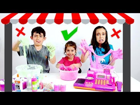 DESAFIO DA LOJA MALUCA DE SLIME! ★ Comprinhas e Diversão Brincando com meus Primos