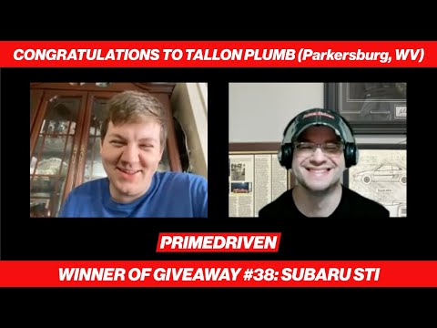 PrimeDriven Giveaway #38 Subaru WRX STI Winner