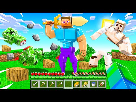 Playing as STRONGEST PLAYER in Minecraft! (overpowered)