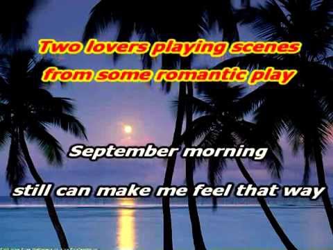 SEPTEMBER MORN   - NEIL DIAMOND Versione KARAOKE   VIDEOKARAOKEMANIA