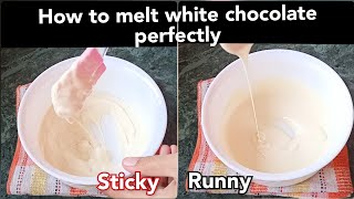 How to melt white chocolate perfectly | Tips & tricks