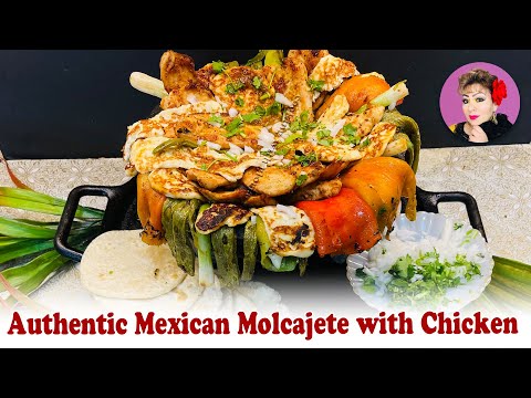 Molcajete with Marinated Chicken - Traditional Mexican Flavor