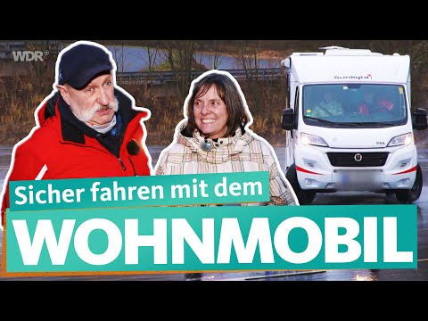 Driving safety training with the mobile home - winter camping for beginners (2/4) | WDR Reisen