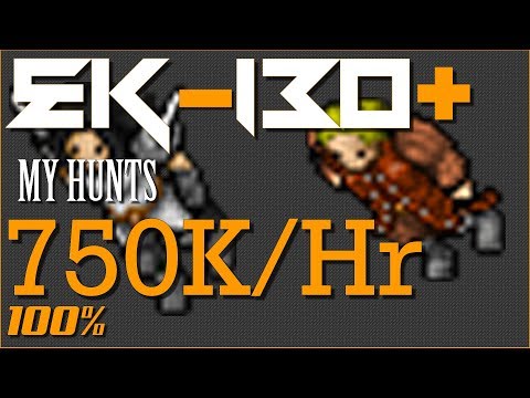 MY HUNTS : EK LV130+ 750K 100% (LOW SKILL & HIGH XP) CULTS CARLIN