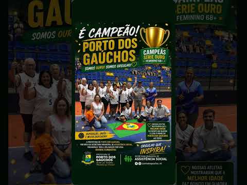 PORTO DOS GAÚCHOS É CAMPEÃO ESTADUAL SÉRIE OURO NO FEMININO 68+