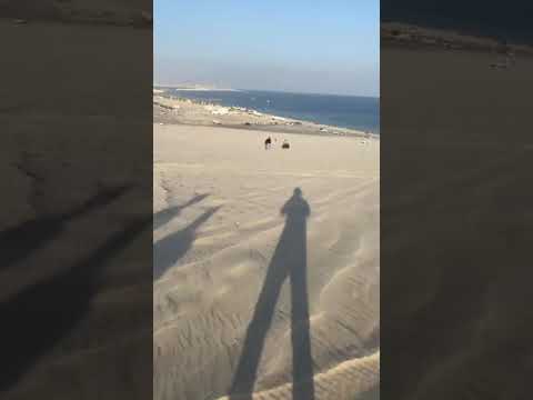 Riding on Qatar Beach.