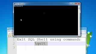 PostgreSQL - Exit SQL Shell using command