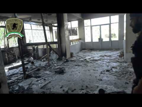 اقتحام وتمشيط لواء عباد الحق لمبنى المركز الثقافي في حي جوبر في مدينة دمشق