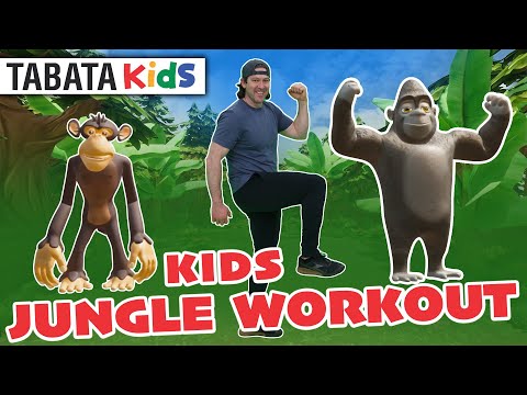 KIDS Tabata Workout | The Jungle Workout (4-Minutes)  w/ @TabataKidsWorkouts