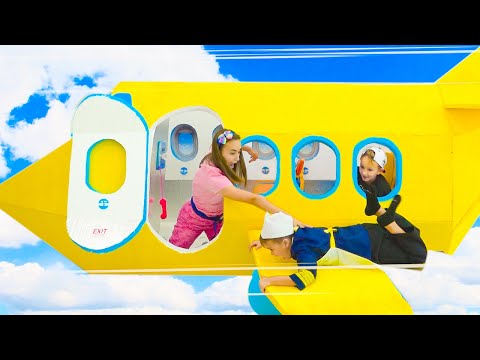 Airplane and kids hotel challenge with Vlad and Niki