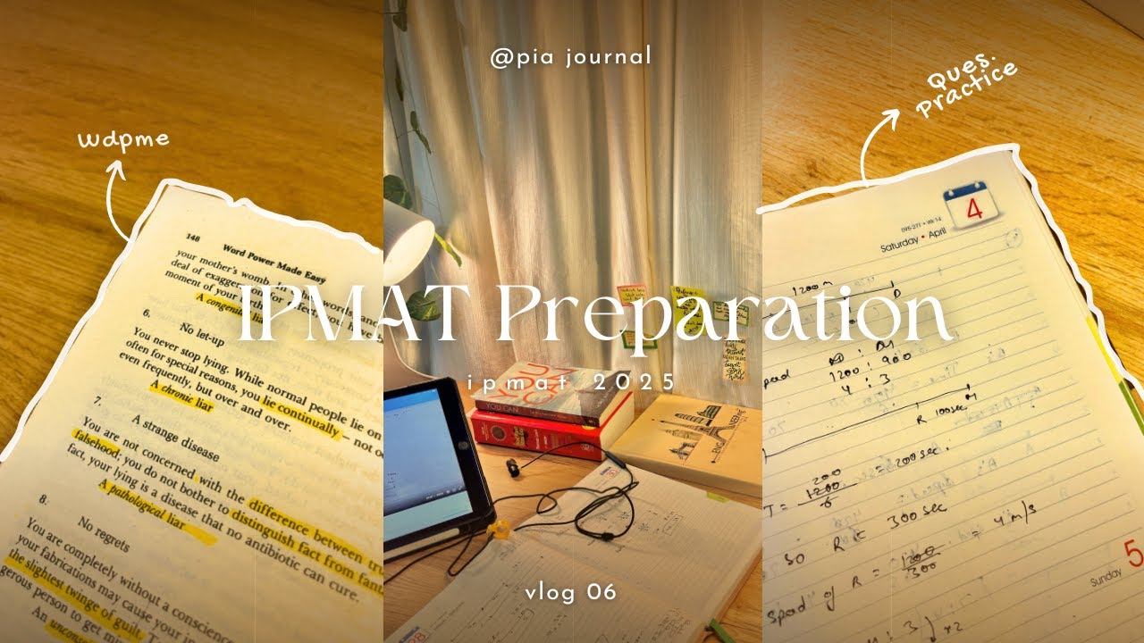IPMAT Preparation study vlog | Productive study vlog | journey to IIM | 06