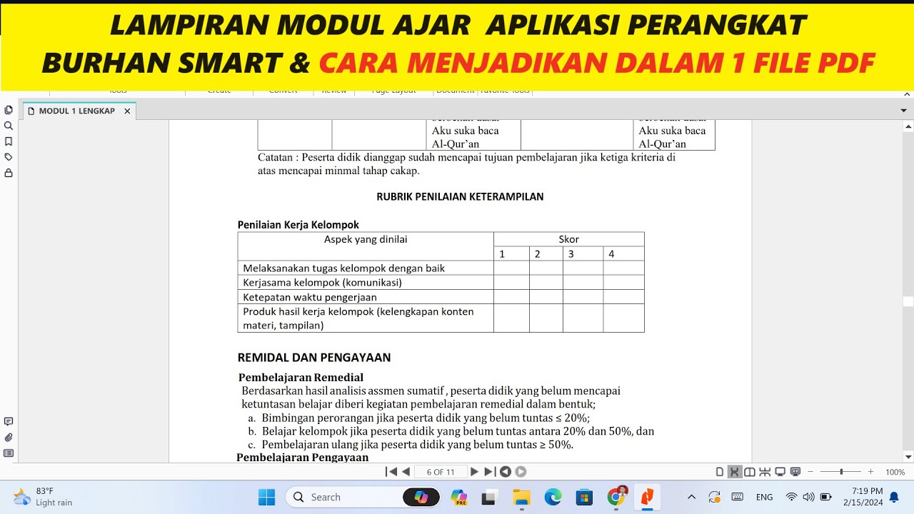 Attachment of Complete PAI Teaching Module and How to Make a PDF File