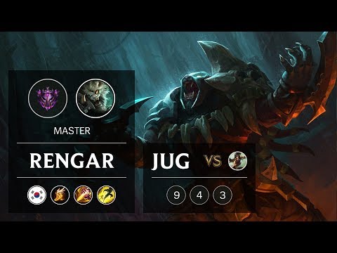 Rengar Jungle vs Nidalee - KR Master Patch 9.5