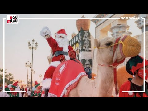 لقينا بابا نويل البلجيكي راكب جمل فى الغردقة.. شوف عمل في المصريين ايه؟!