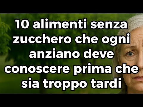 10 Alimenti Senza Zucchero che Ogni Anziano Dovrebbe Mangiare Ogni Giorno(non tutti lo sanno)