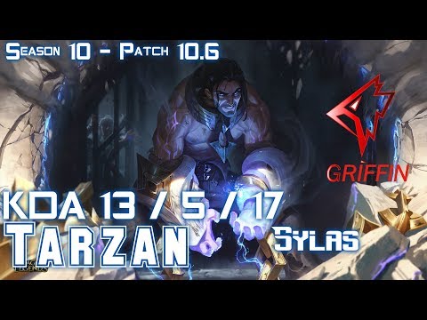 GRF Tarzan SYLAS vs T1 Cuzz LEE SIN Jungle - Patch 10.6 KR Ranked