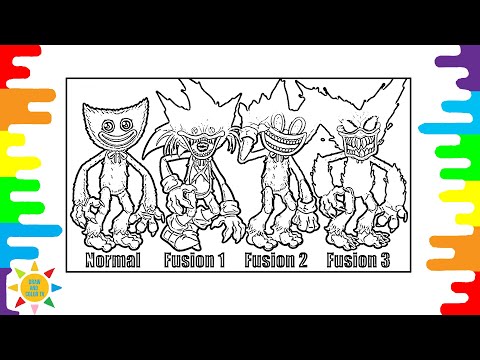 Fusion Huggy Wuggy Coloring Page | Poppy Playtime Huggy Wuggy | Unknown Brain - Inspiration