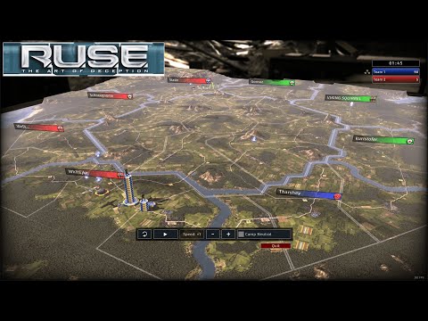 R.U.S.E - Incredible Double Blitzkrieg: Ruse Multiplayer Gameplay (4 vs 4)