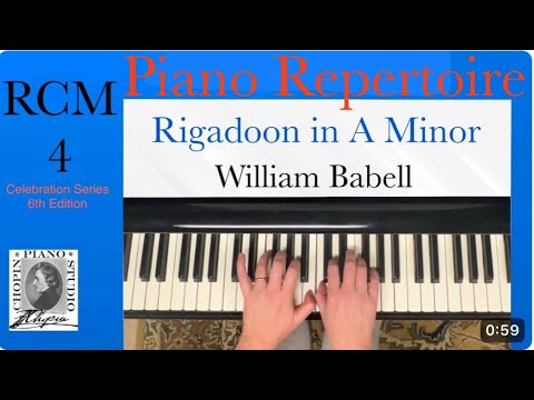 Rigadoon in A minor by William Babell. #RCM 4 - Piano Repertoire/ 2015 + 2022 Edition