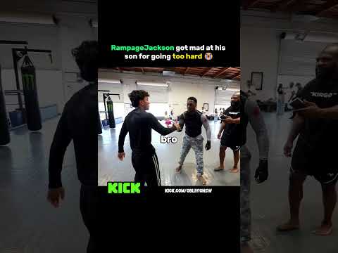 Rampage Jackson got mad at his son for going too hard 😭