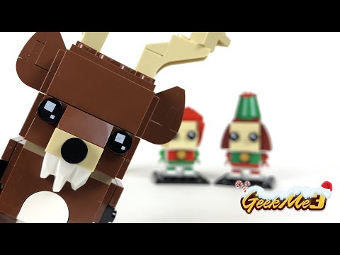 Vidéo LEGO BrickHeadz 40353 : Renne, Elfe et Elfie
