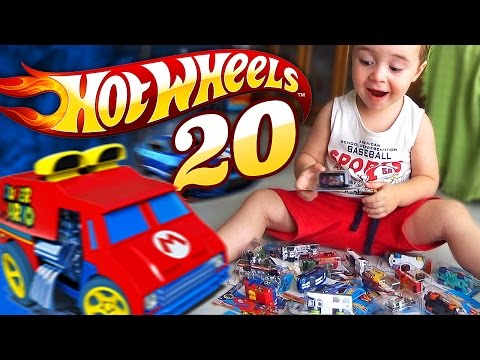 HOT WHEELS COLEÇÃO DE 20 CARROS DE BRINQUEDO -  Hot Wheels Collection 20 Toy Cars Video