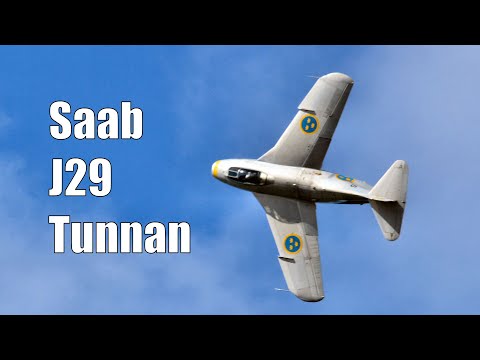 Saab J29 Tunnan Full Airshow - Classic Cold War Jet Fighter - SweAF 2024