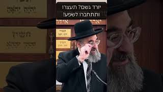 יורד גשם? יורד שפע רוחני! (הרב יצחק ישראלי) - התמונה מוצגת ישירות מתוך אתר האינטרנט יוטיוב. זכויות היוצרים בתמונה שייכות ליוצרה. קישור קרדיט למקור התוכן נמצא בתוך דף הסרטון