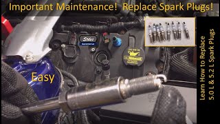 Spark Plug Replacement; 2011 thru 2021 5.0L & 2016 thru 2022 5.2L Engines