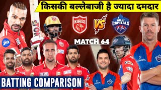 IPL 2023 - PBKS vs DC Batting Comparison | Punjab Kings vs Delhi Capitals | DC vs PBKS Comparison