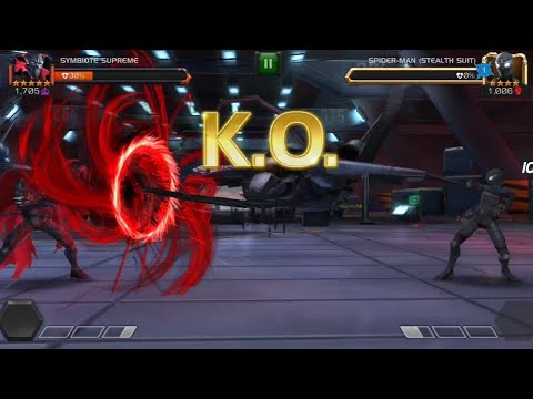 Symbiotie Supreme vs Spider-Man (Stealth Suit) | Marvel Contest Of Champions Gameplay | #cyberfunk