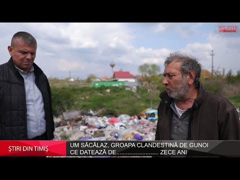 UM Săcălaz, groapa clandestină de gunoi ce datează de 10 ani