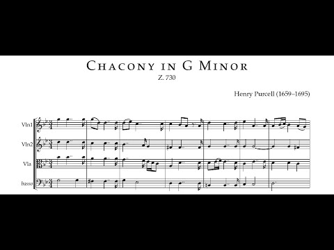 Henry Purcell - Chacony/Chaconne in G minor, Z.730. {w/ score.}